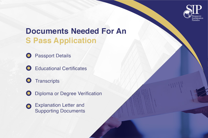 What are the documents needed for an S Pass application?