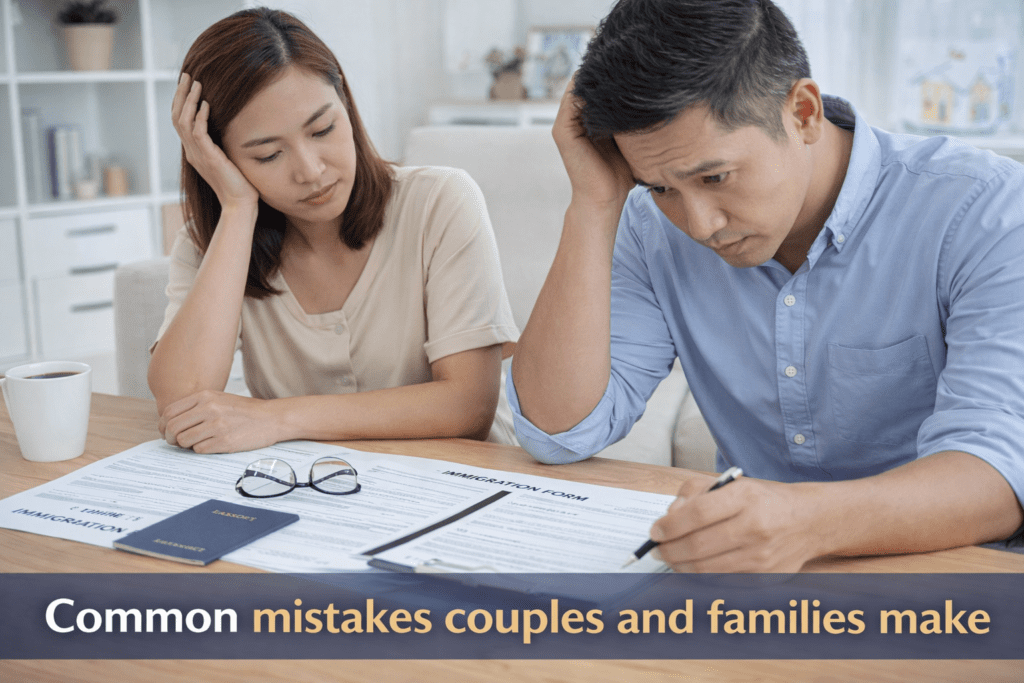 Common mistakes couples and families make
